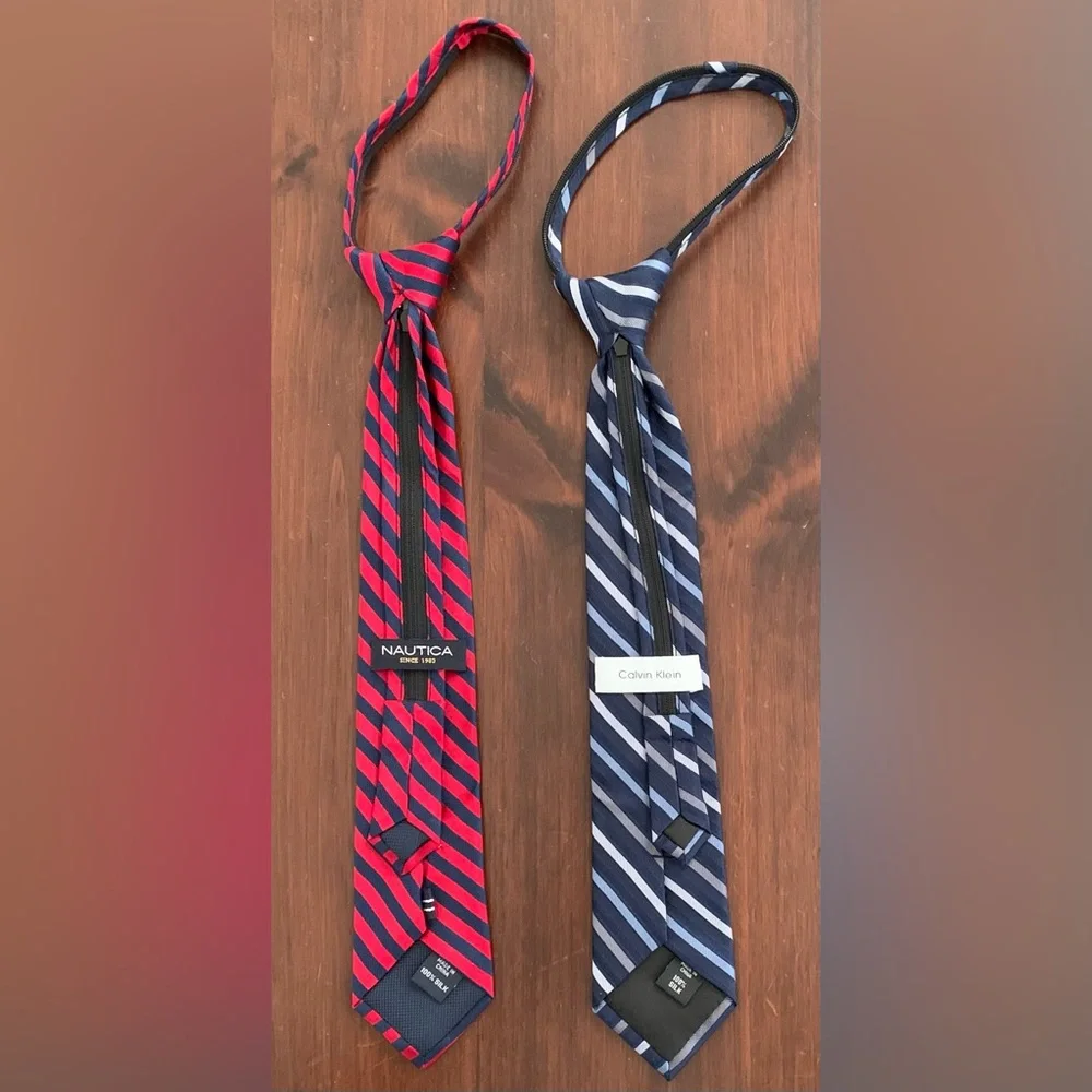 Calvin Klein & Nautica Zipper Ties (5-8 yrs old)